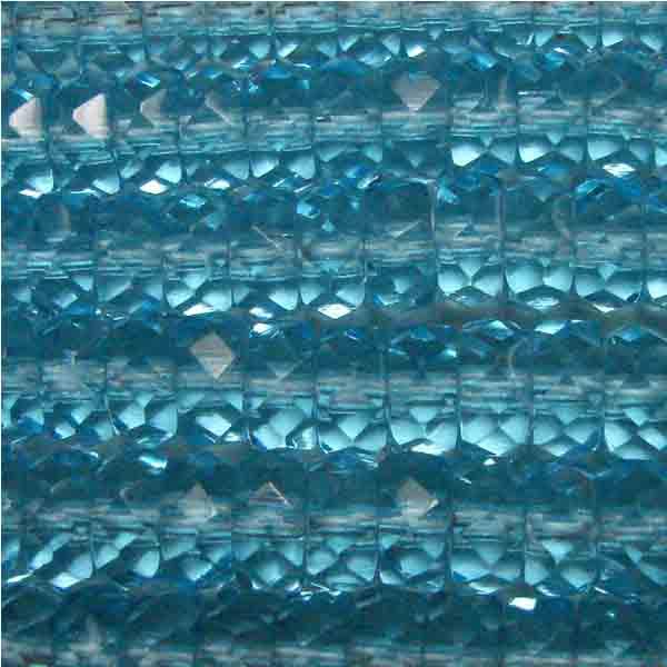 Aqua 6MM Disc Rondelle With Fire Polish Edge