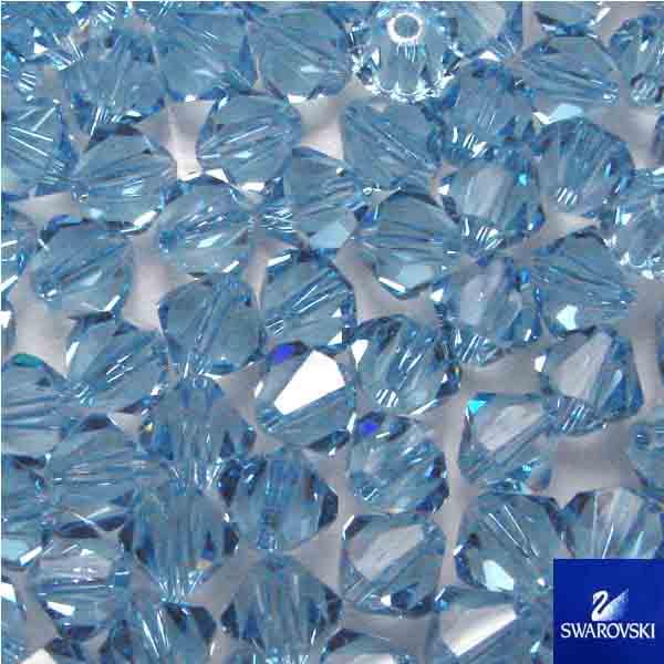 Aqua 6MM Swarovski Bicone