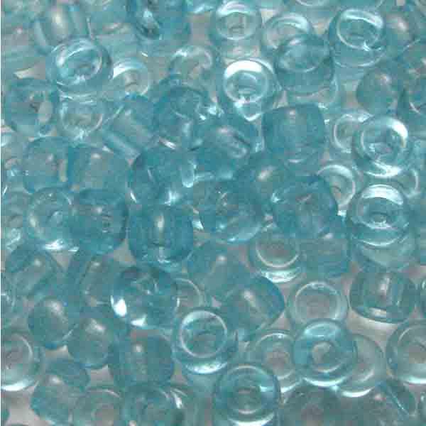 Aqua 6x4MM Crow Style Roller Bead