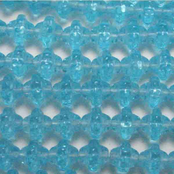 Aqua 7MM Beaded Lantern Oval