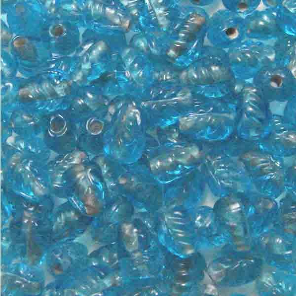 Aqua 7X5MM Textured Leaf