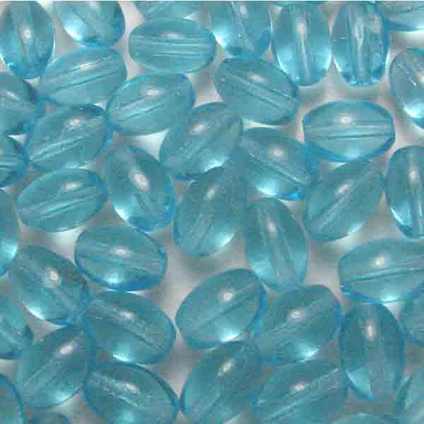 Aqua 9x6MM Sm Smooth Oval