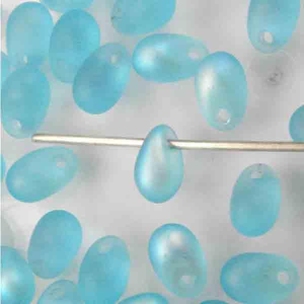 Aqua Matte AB 6x4MM Tear Drop