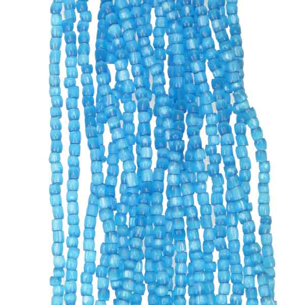 Aqua Satin 12/0 3 Cut Seed Bead