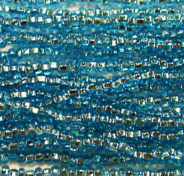 Aqua Silver Lined 11/0 Seed Bead