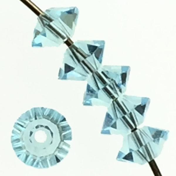Aqua Swarovski Bicone Spacer Bead Art. 5305