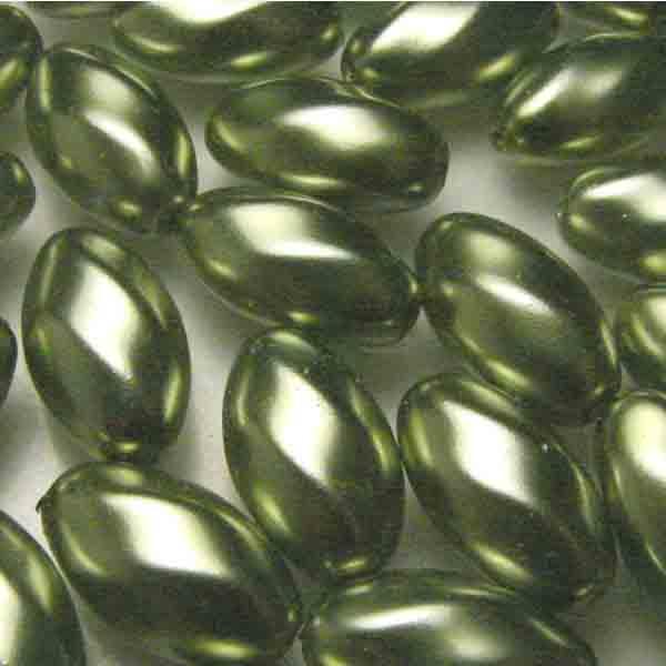 Avocado 12x7MM Twisted Oval Pearl