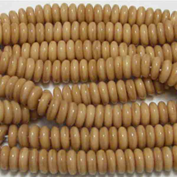 Beige 3x6 MM Belly Rondelle