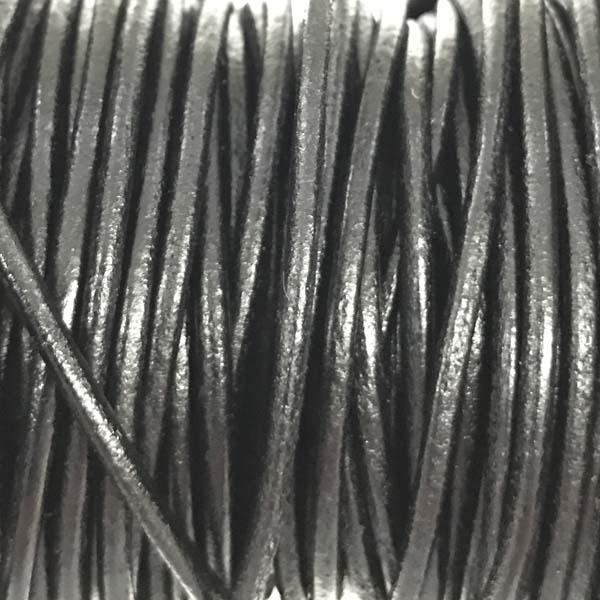 Black 2MM Leather Cord