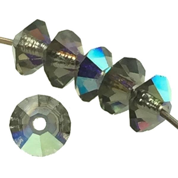Black Diamond AB 3x5MM Machine Cut Crystal Bead