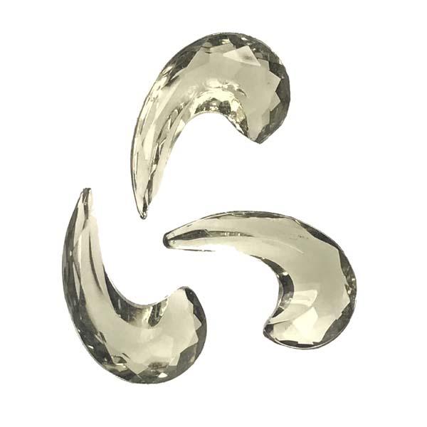 Black Diamond Tablecut 17X9MM Swoosh Shape