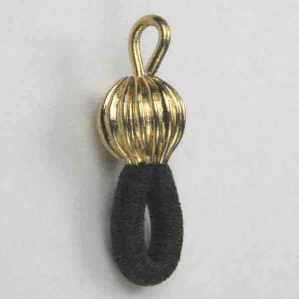 Black Eyeglass Holder With 7MM Gold Plate Ball