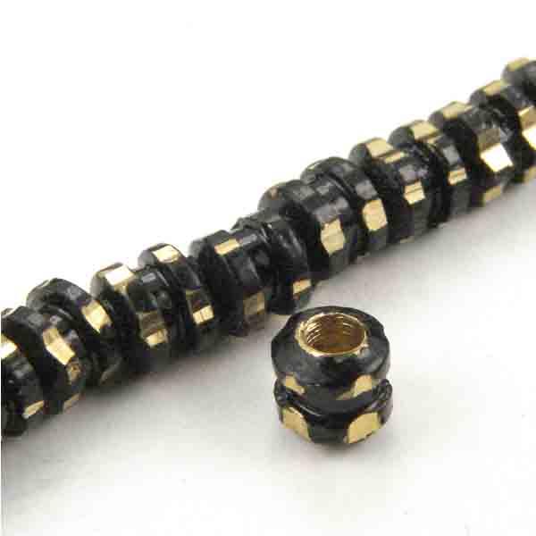Black & Gold Rhinestone Die Cut 5MM Ball