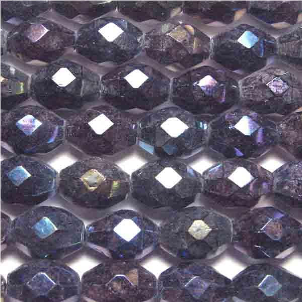 Blue Iris 12X9MM Fire Polish Oval