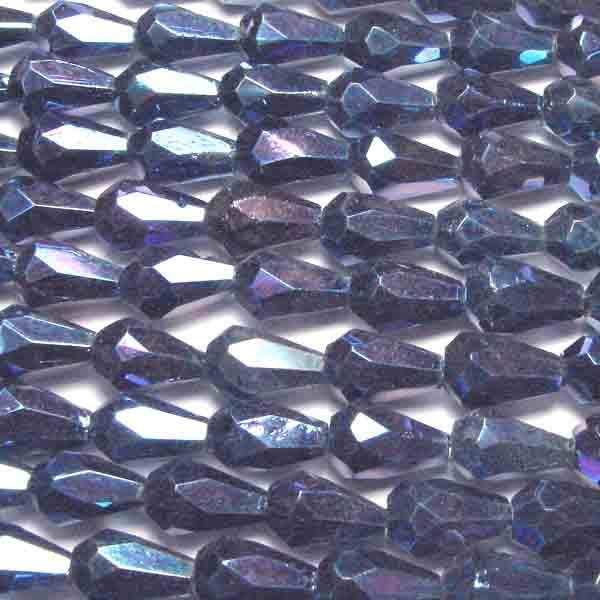 Blue Iris Fire Polish Tear 10x7MM