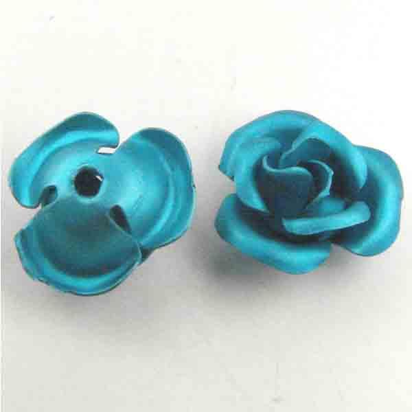 Blue Turquoise 12MM Aluminum Rose