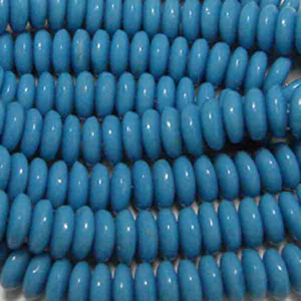 Blue Turquoise 6x3MM Belly Rondelle