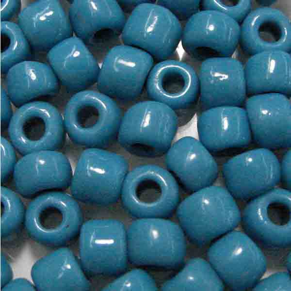 Blue Turquoise 8x6MM Czech Crow Bead