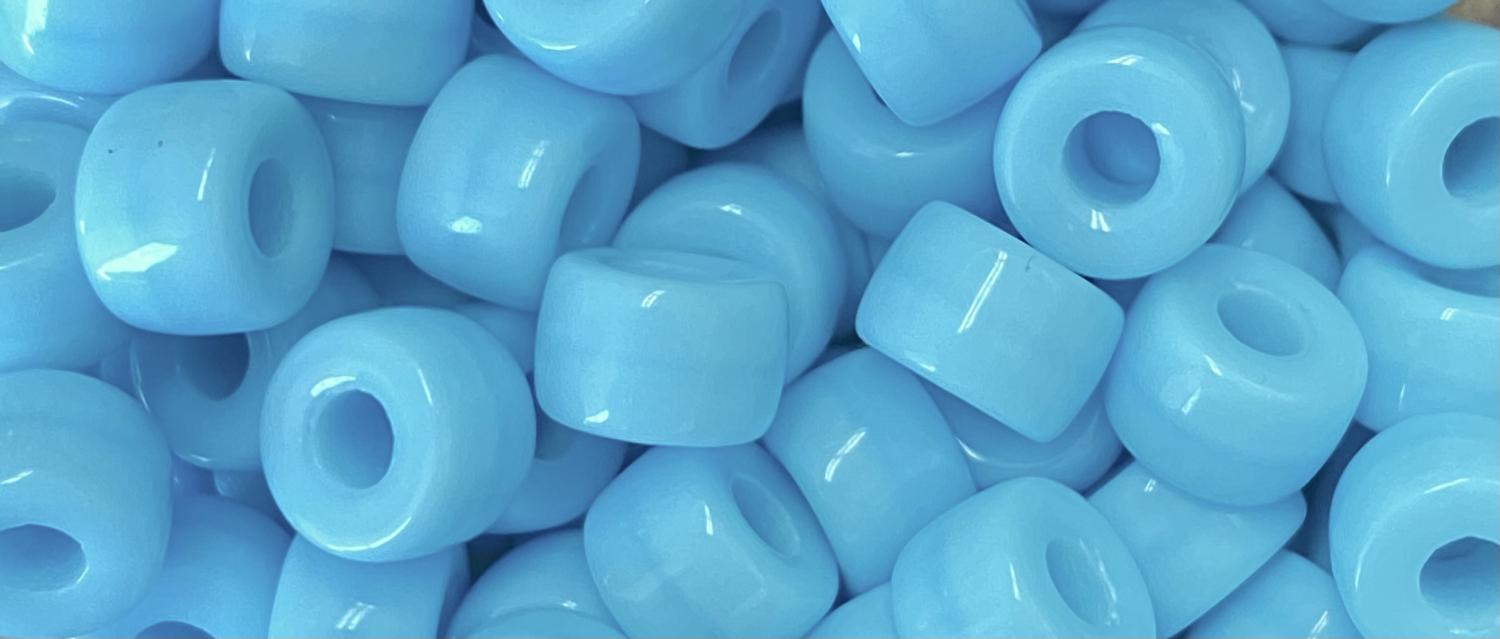 Blue Turquoise 9x6MM Crow Roller Bead
