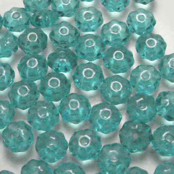 Blue Zircon 3x5MM Melon Rondelle