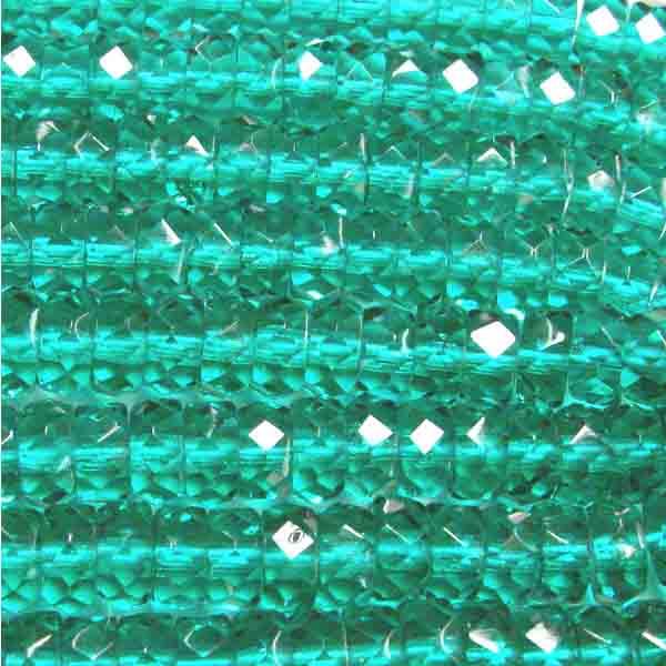 Blue Zircon 6MM Disc Rondelle With Fire Polish Edge