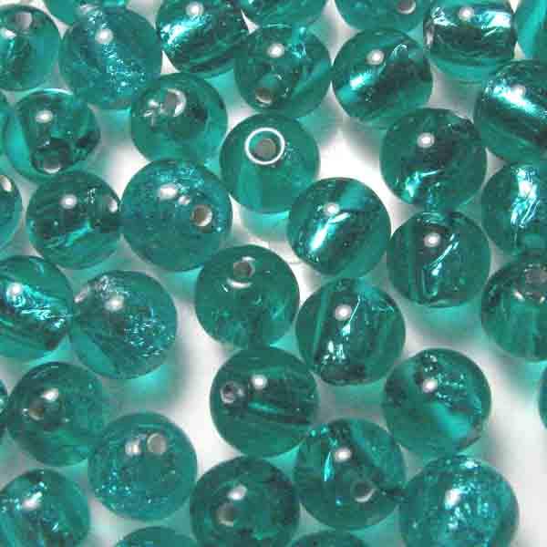 Blue Zircon Ball 8MM With Silver Foil