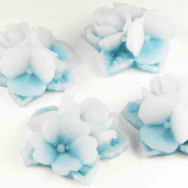 Blue and White 2 Tone 16MM Acrylic Flower Cluster