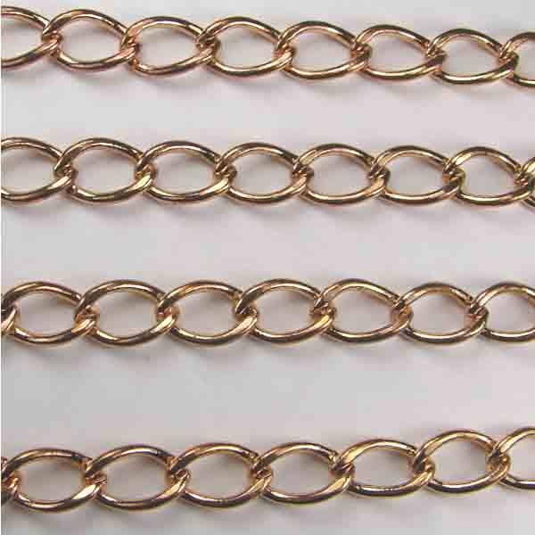 Brass 10X6MM Twisted Oval Chain