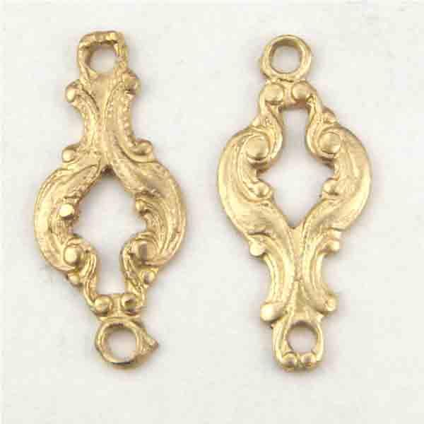 Brass 11x7 Stamped Openwork Connector