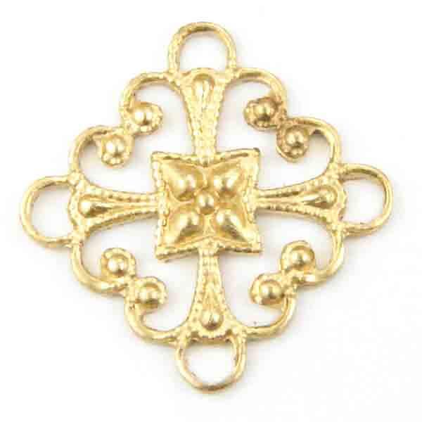 Brass 12MM Diamond Filigree