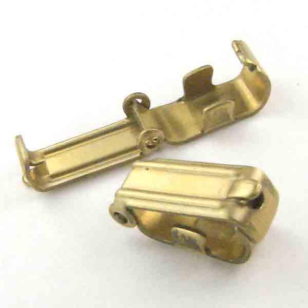 Brass 12X5MM Foldover Clasp