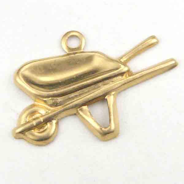 Brass 12x22MM Wheelbarrow Stamping