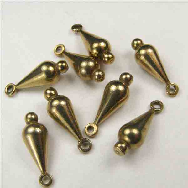 Brass 12x5MM Solid Tear Drop With 3MM Ball Tip