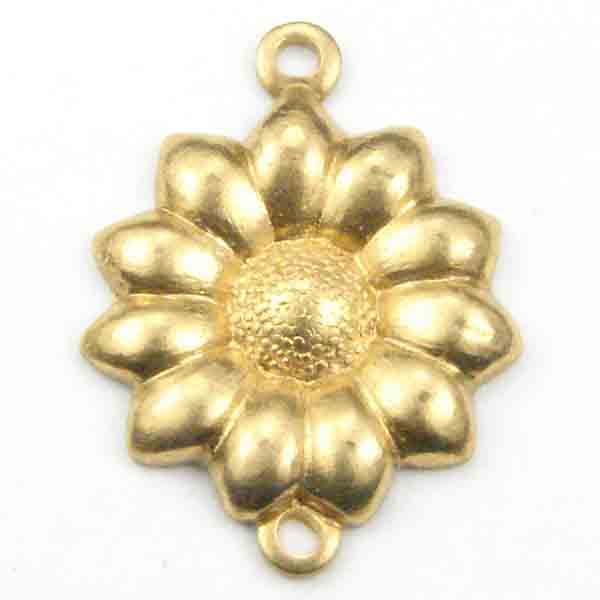 Brass 13mm 2 Loop Connector Blossom