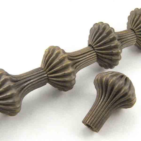 Brass 13x11MM Fluted Mushroom Tear