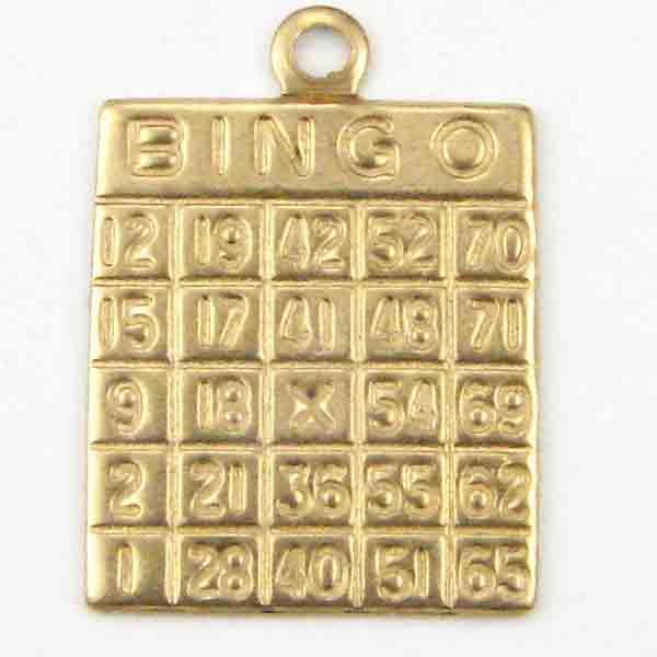 Brass 13x16MM Bingo Card Stamping