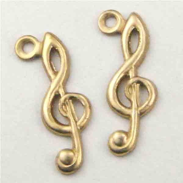 Brass 13x4MM Treble Clef