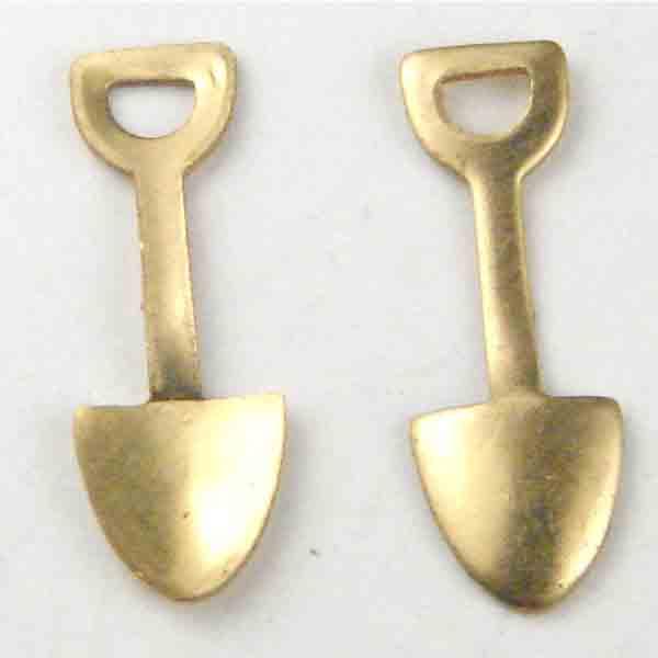 Brass 14x5MM Garden Spade Shovel