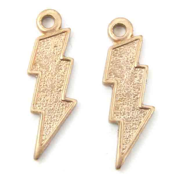 Brass 15x5MM Lightening Bolt