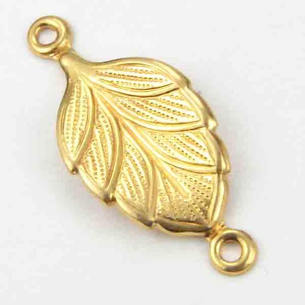 Brass 15x9MM Leaf 2 Loop Connector