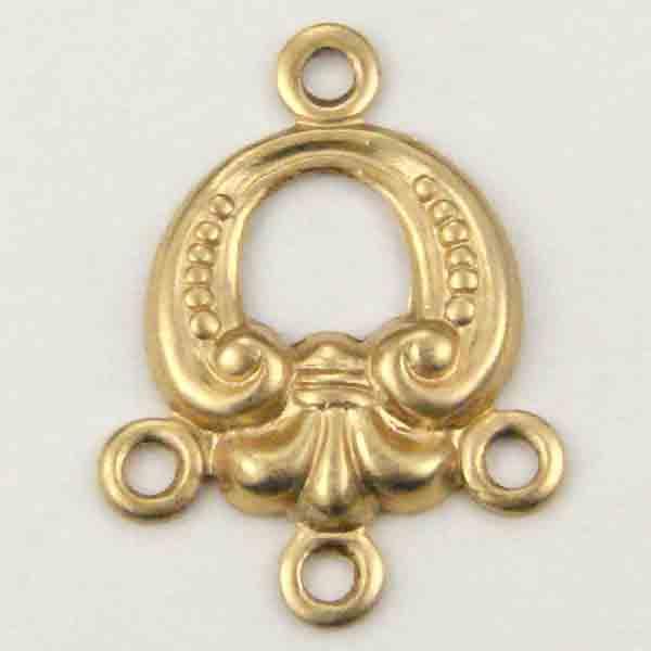 Brass 16x12MM 3 to 1 Chandelier Link Connector