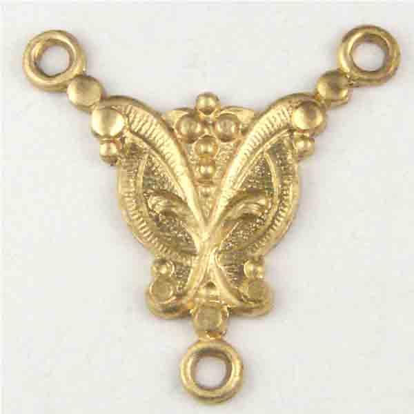 Brass 17MM 1 to 2 Loop Chandelier Connector