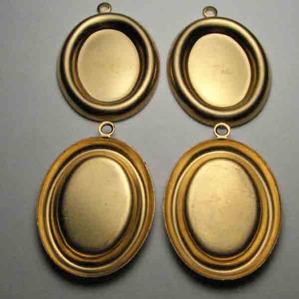 Brass 18X13MM Setting With Rounded Rim