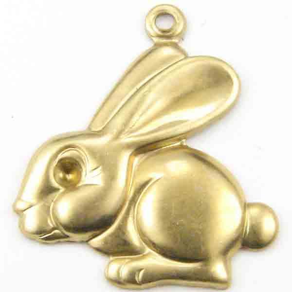 Brass 18x19MM Stamped Bunny