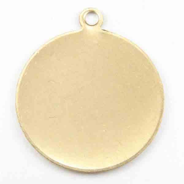 Brass 19MM Thin Flat Disc Pendant