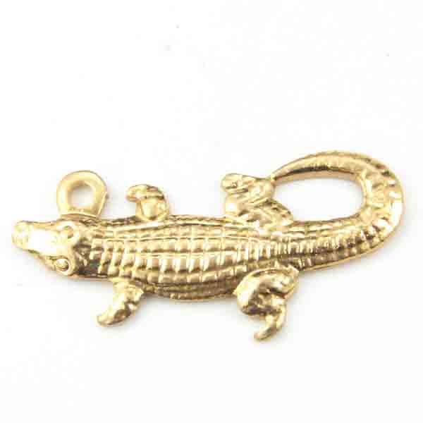 Brass 19x9MM Stamped Gator