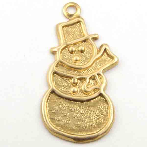 Brass 20x12MM Snowman Stamping