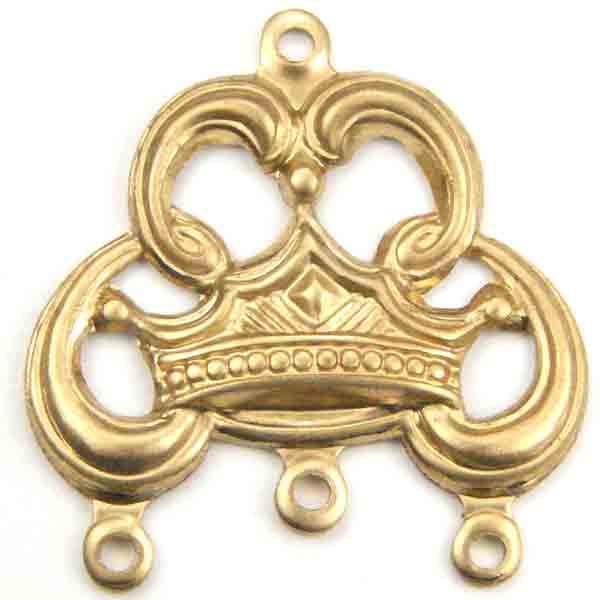 Brass 20x16MM Crown Chandelier Connector 1 to 3