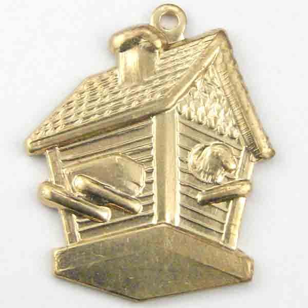 Brass 20x18MM Birdhouse Stamping
