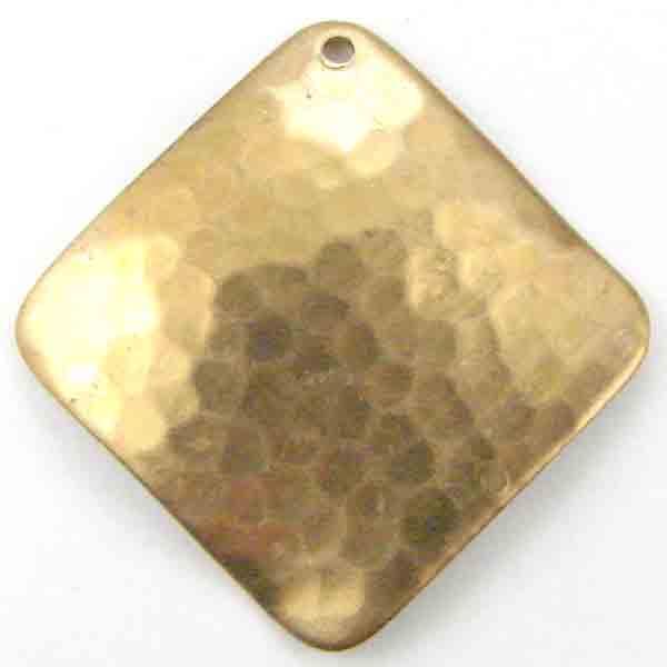 Brass 21MM Hammered and Wavy Diamond